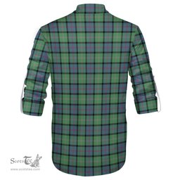 ScotsTee Shop Scottish MacThomas Ancient Clan Tartan Mens Scottish Jacobite Ghillie Casual Shirt