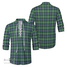 ScotsTee Shop Scottish MacThomas Ancient Clan Tartan Mens Scottish Jacobite Ghillie Casual Shirt