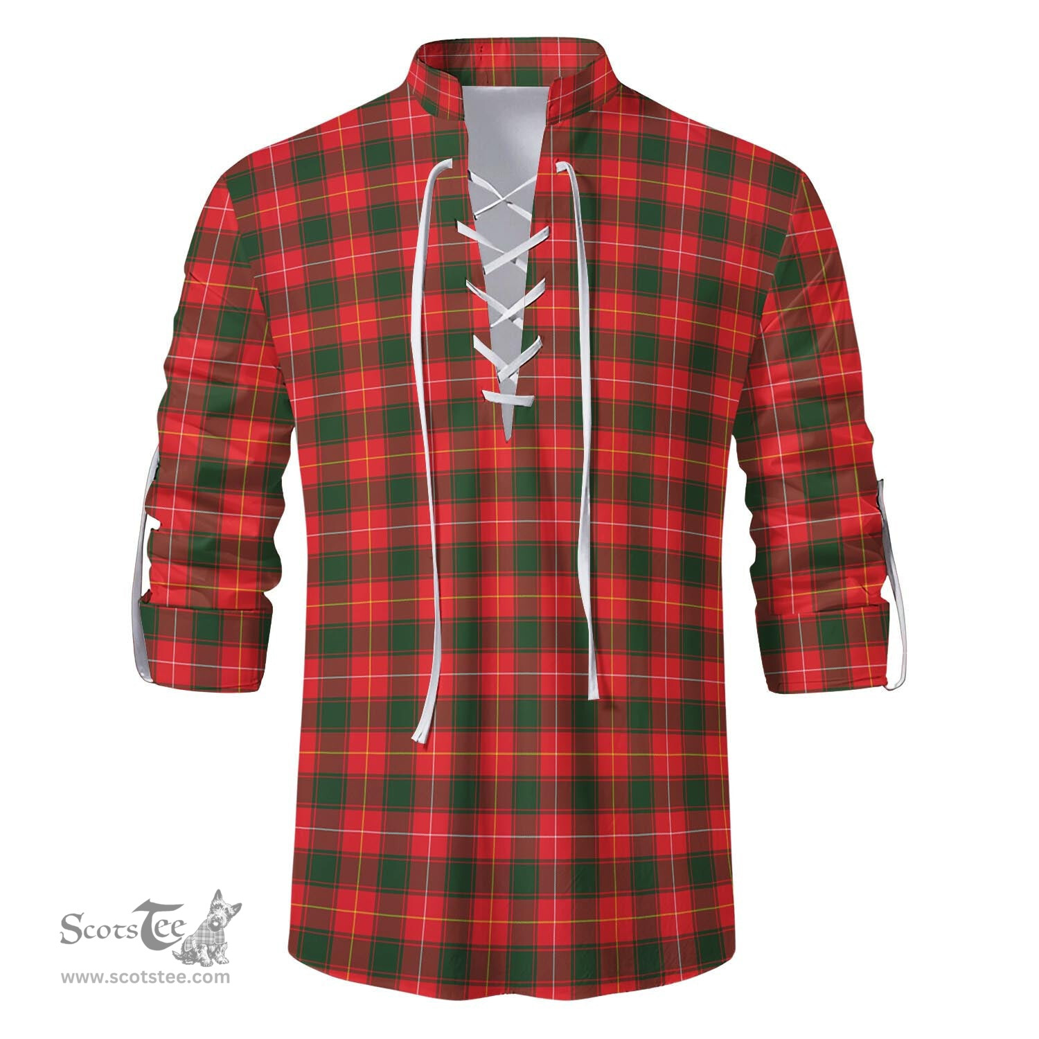 ScotsTee Shop Scottish MacFie Modern Clan Tartan Mens Scottish Jacobite Ghillie Casual Shirt