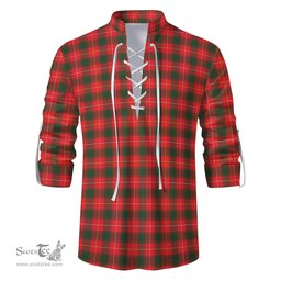 ScotsTee Shop Scottish MacFie Modern Clan Tartan Mens Scottish Jacobite Ghillie Casual Shirt