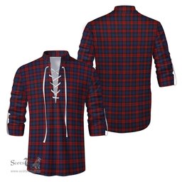 ScotsTee Shop Scottish MacLachlan Clan Tartan Mens Scottish Jacobite Ghillie Casual Shirt