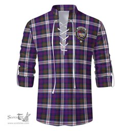 ScotsTee Shop Scottish MacDonald Dress Modern Clan Crest Tartan Mens Scottish Jacobite Ghillie Casual Shirt