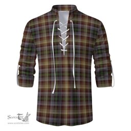 ScotsTee Shop Scottish MacKay of Strathnaver Clan Tartan Mens Scottish Jacobite Ghillie Casual Shirt