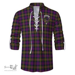 ScotsTee Shop Scottish MacDonell of Glengarry Modern Clan Crest Tartan Mens Scottish Jacobite Ghillie Casual Shirt
