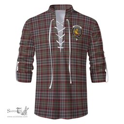 ScotsTee Shop Scottish Nicolson Hunting Weathered Clan Crest Tartan Mens Scottish Jacobite Ghillie Casual Shirt
