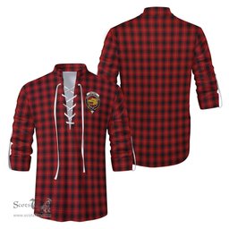 ScotsTee Shop Scottish MacIver Clan Crest Tartan Mens Scottish Jacobite Ghillie Casual Shirt