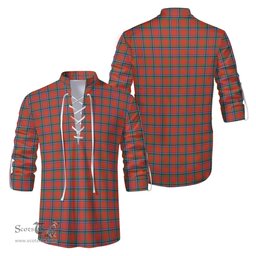 ScotsTee Shop Scottish Sinclair Ancient Clan Tartan Mens Scottish Jacobite Ghillie Casual Shirt