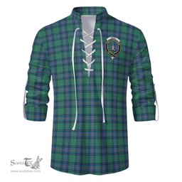 ScotsTee Shop Scottish Shaw Ancient Clan Crest Tartan Mens Scottish Jacobite Ghillie Casual Shirt