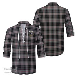 ScotsTee Shop Scottish Moffat Modern Clan Crest Tartan Mens Scottish Jacobite Ghillie Casual Shirt
