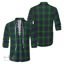 ScotsTee Shop Scottish MacIntyre Hunting Clan Tartan Mens Scottish Jacobite Ghillie Casual Shirt