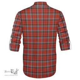 ScotsTee Shop Scottish Robertson Weathered Clan Crest Tartan Mens Scottish Jacobite Ghillie Casual Shirt