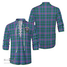 ScotsTee Shop Scottish Ralston Clan Crest Tartan Mens Scottish Jacobite Ghillie Casual Shirt