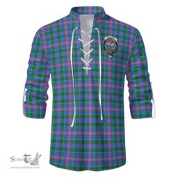 ScotsTee Shop Scottish Ralston Clan Crest Tartan Mens Scottish Jacobite Ghillie Casual Shirt