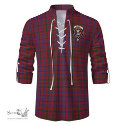 ScotsTee Shop Scottish Murray of Tullibardine Clan Crest Tartan Mens Scottish Jacobite Ghillie Casual Shirt