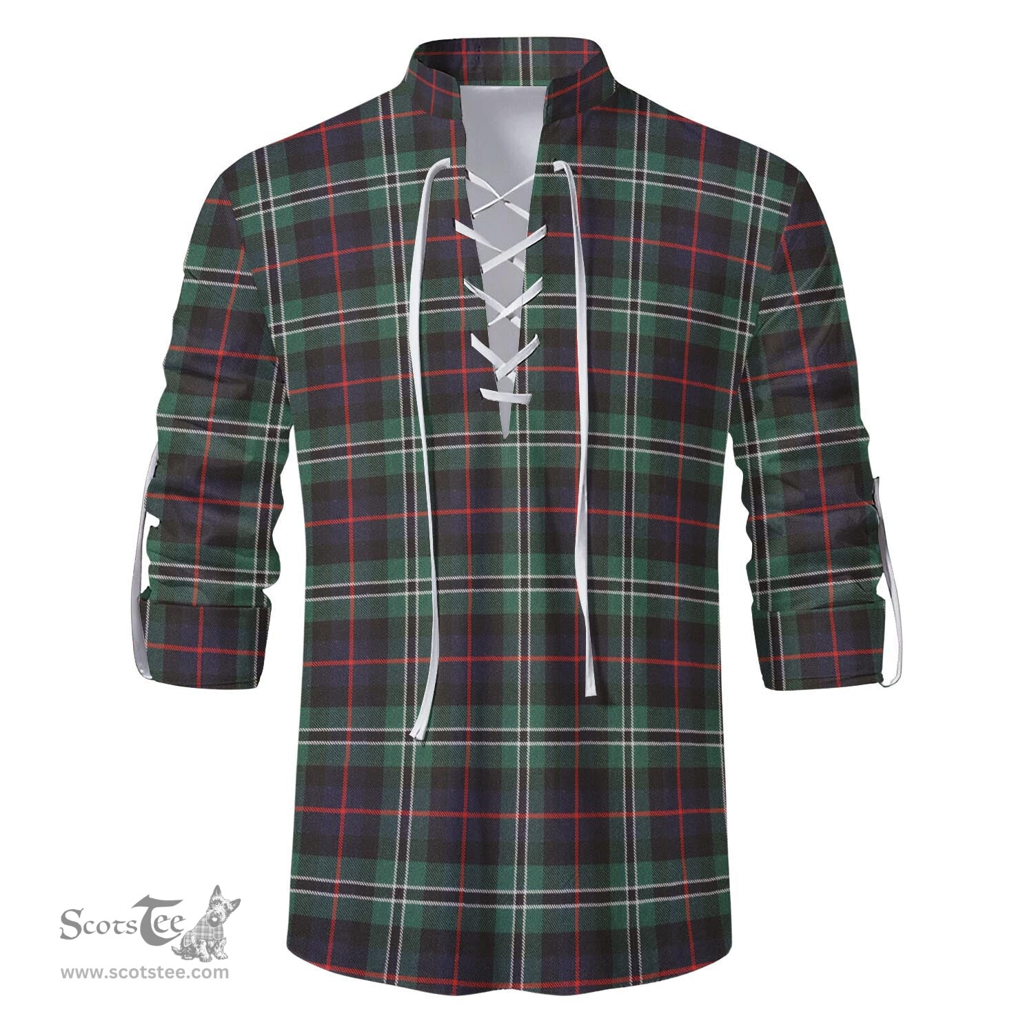 ScotsTee Shop Scottish Rollo Hunting Clan Tartan Mens Scottish Jacobite Ghillie Casual Shirt