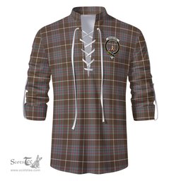ScotsTee Shop Scottish MacIntyre Hunting Weathered Clan Crest Tartan Mens Scottish Jacobite Ghillie Casual Shirt
