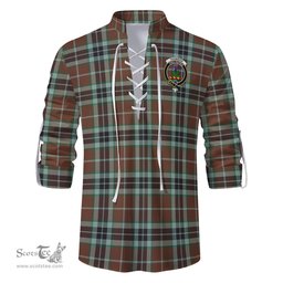 ScotsTee Shop Scottish Thomson Hunting Modern Clan Crest Tartan Mens Scottish Jacobite Ghillie Casual Shirt