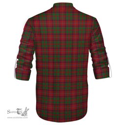 ScotsTee Shop Scottish Shaw of Tordarroch Red Dress Clan Crest Tartan Mens Scottish Jacobite Ghillie Casual Shirt