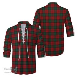 ScotsTee Shop Scottish Stewart of Atholl Clan Tartan Mens Scottish Jacobite Ghillie Casual Shirt