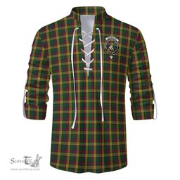 ScotsTee Shop Scottish MacMillan Ancient Clan Crest Tartan Mens Scottish Jacobite Ghillie Casual Shirt