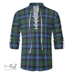 ScotsTee Shop Scottish MacRae Hunting Ancient Clan Tartan Mens Scottish Jacobite Ghillie Casual Shirt