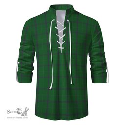 ScotsTee Shop Scottish Walters Clan Tartan Mens Scottish Jacobite Ghillie Casual Shirt