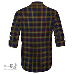 ScotsTee Shop Scottish MacLellan Modern Clan Tartan Mens Scottish Jacobite Ghillie Casual Shirt
