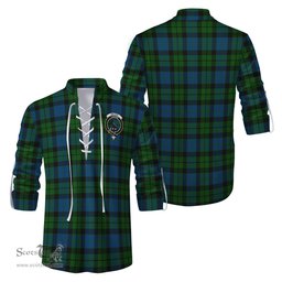 ScotsTee Shop Scottish MacKie Clan Crest Tartan Mens Scottish Jacobite Ghillie Casual Shirt