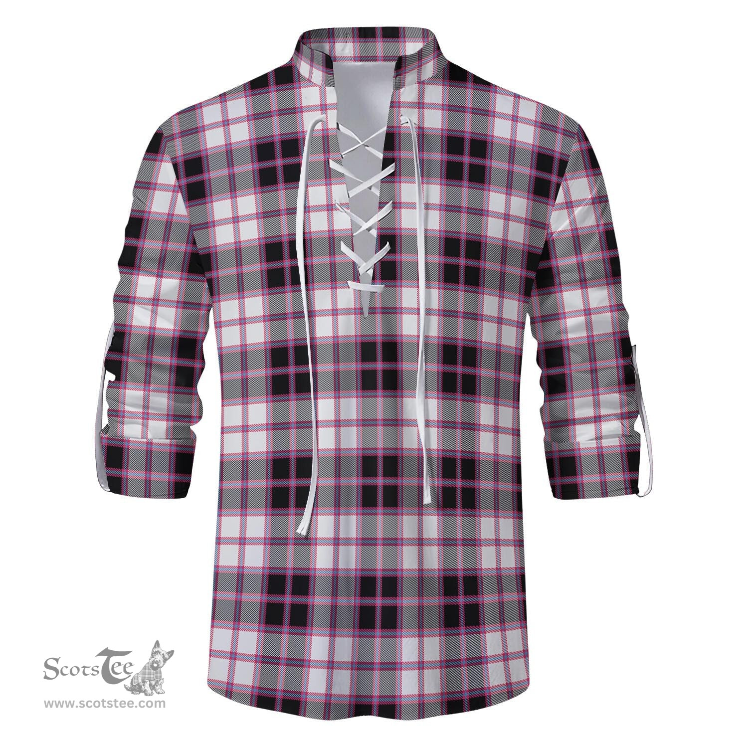 ScotsTee Shop Scottish MacPherson Hunting Modern Clan Tartan Mens Scottish Jacobite Ghillie Casual Shirt
