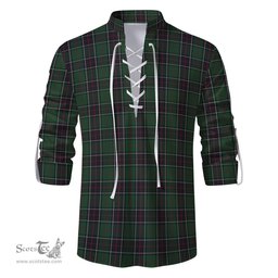 ScotsTee Shop Scottish Sinclair Hunting Clan Tartan Mens Scottish Jacobite Ghillie Casual Shirt