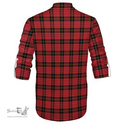 ScotsTee Shop Scottish MacQueen Modern Clan Crest Tartan Mens Scottish Jacobite Ghillie Casual Shirt