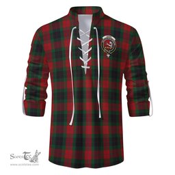 ScotsTee Shop Scottish Skene of Cromar Black Clan Crest Tartan Mens Scottish Jacobite Ghillie Casual Shirt