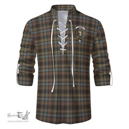 ScotsTee Shop Scottish Stewart Hunting Weathered Clan Crest Tartan Mens Scottish Jacobite Ghillie Casual Shirt