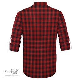 ScotsTee Shop Scottish MacIver Clan Tartan Mens Scottish Jacobite Ghillie Casual Shirt