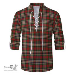 ScotsTee Shop Scottish MacGill Clan Tartan Mens Scottish Jacobite Ghillie Casual Shirt
