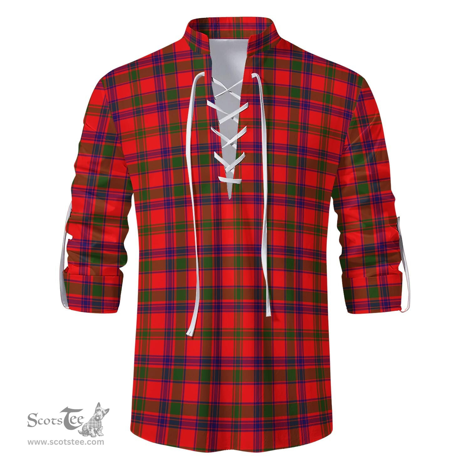 ScotsTee Shop Scottish MacColl Modern Clan Tartan Mens Scottish Jacobite Ghillie Casual Shirt