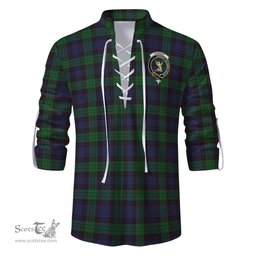 ScotsTee Shop Scottish Stewart Old Clan Crest Tartan Mens Scottish Jacobite Ghillie Casual Shirt