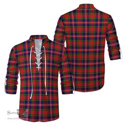 ScotsTee Shop Scottish MacPherson Modern Clan Tartan Mens Scottish Jacobite Ghillie Casual Shirt