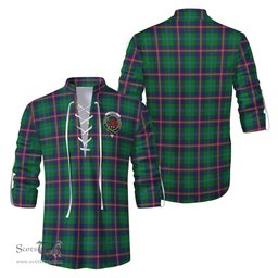 ScotsTee Shop Scottish Young Modern Clan Crest Tartan Mens Scottish Jacobite Ghillie Casual Shirt