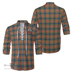 ScotsTee Shop Scottish Wilson Ancient Clan Crest Tartan Mens Scottish Jacobite Ghillie Casual Shirt