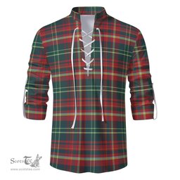 ScotsTee Shop Scottish New Brunswick Province Canada Clan Tartan Mens Scottish Jacobite Ghillie Casual Shirt