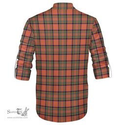 ScotsTee Shop Scottish Stewart Royal Ancient Clan Crest Tartan Mens Scottish Jacobite Ghillie Casual Shirt