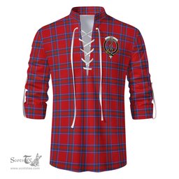 ScotsTee Shop Scottish Rait Clan Crest Tartan Mens Scottish Jacobite Ghillie Casual Shirt