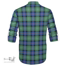 ScotsTee Shop Scottish Sutherland Ancient Clan Crest Tartan Mens Scottish Jacobite Ghillie Casual Shirt