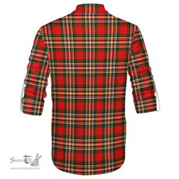 ScotsTee Shop Scottish MacGill Modern Clan Crest Tartan Mens Scottish Jacobite Ghillie Casual Shirt