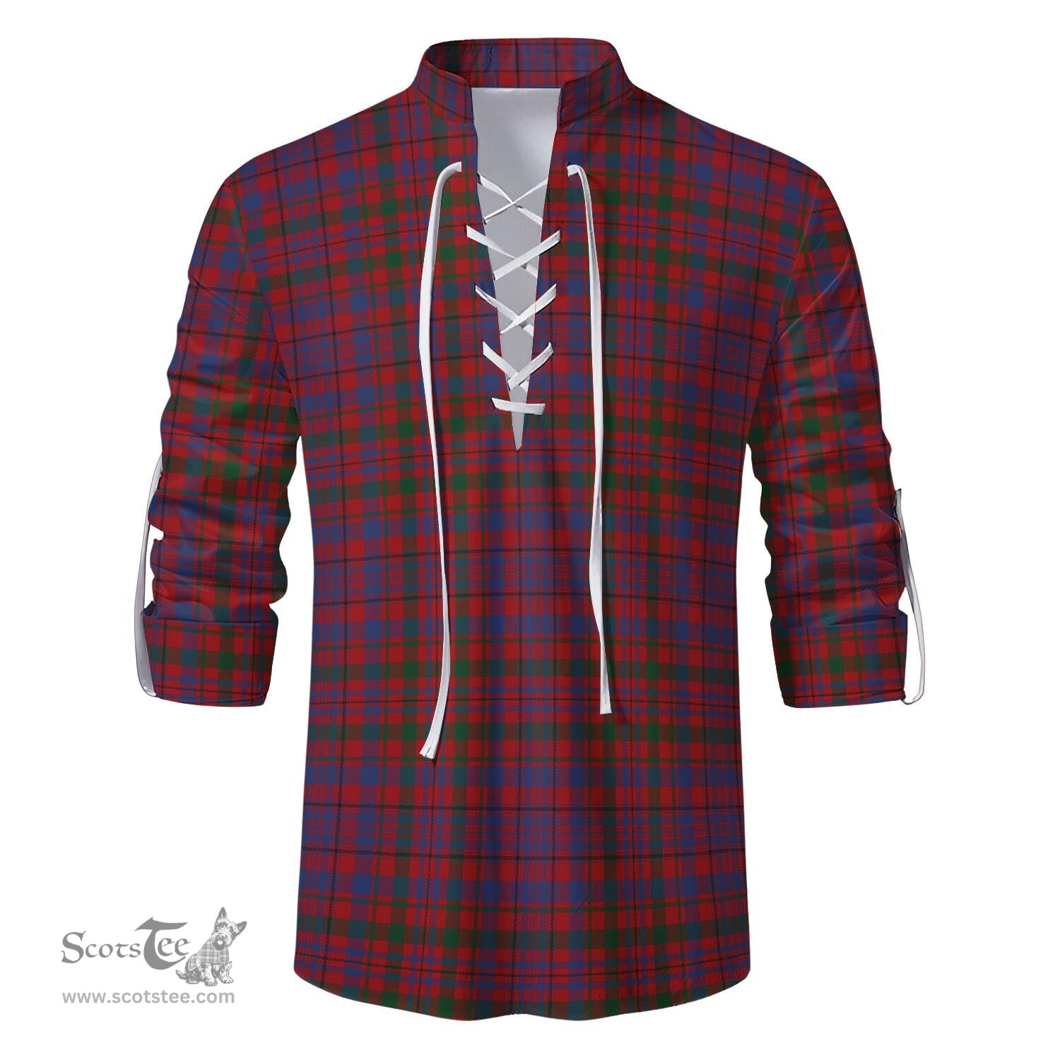 ScotsTee Shop Scottish Murray of Tullibardine Clan Tartan Mens Scottish Jacobite Ghillie Casual Shirt
