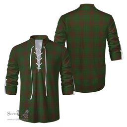 ScotsTee Shop Scottish MacAlister of Glenbarr Hunting Clan Tartan Mens Scottish Jacobite Ghillie Casual Shirt