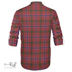 ScotsTee Shop Scottish MacRae Ancient Clan Crest Tartan Mens Scottish Jacobite Ghillie Casual Shirt