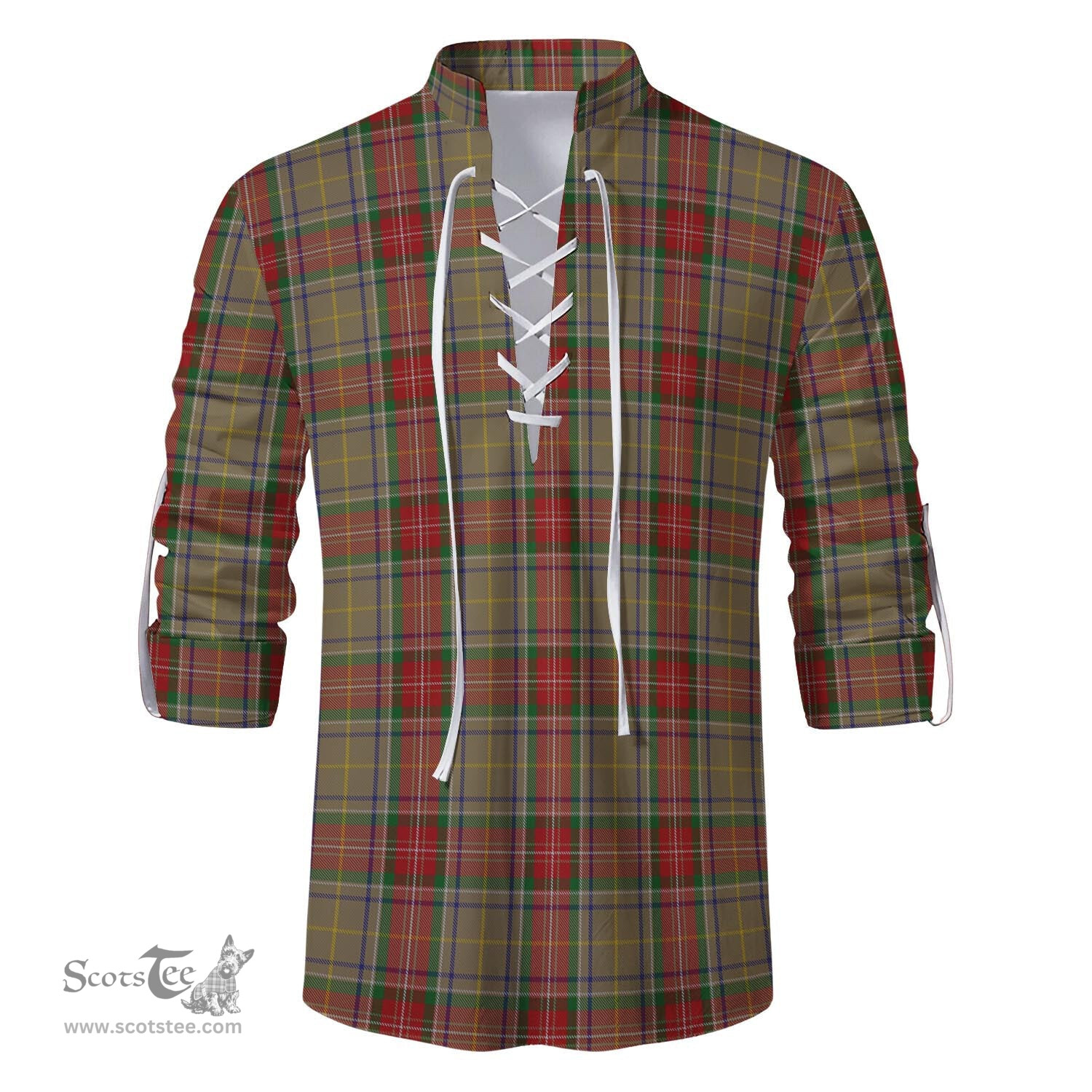 ScotsTee Shop Scottish Muirhead Old Clan Tartan Mens Scottish Jacobite Ghillie Casual Shirt