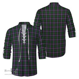 ScotsTee Shop Scottish Russell Clan Tartan Mens Scottish Jacobite Ghillie Casual Shirt
